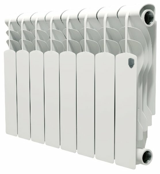 Радиатор Алюминиевый ROYAL Thermo Revolution 4 секции, 350мм/80мм, 128Вт, белый, — купить в Кургане, цены в интернет-магазине «АкваТехника»